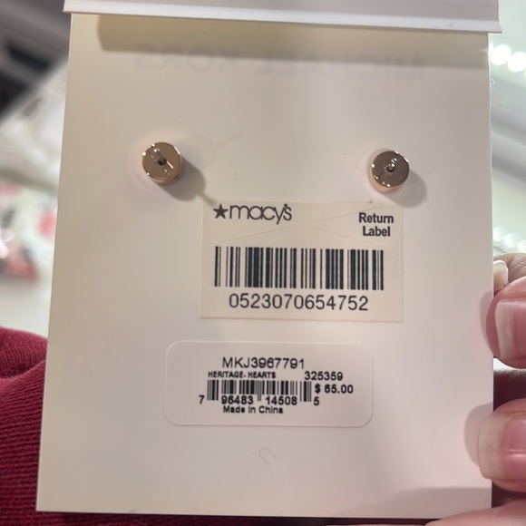 NWT Michael Kors Heart Earrings - Picture 3 of 4
